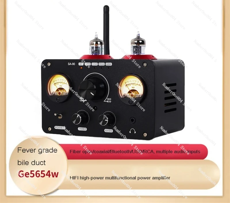 

SA-90 Household Fever Grade Gallbladder Amplifier U Disk Bluetooth HiFi Electronic Tube Small Audio Power Amplifier DC 24V