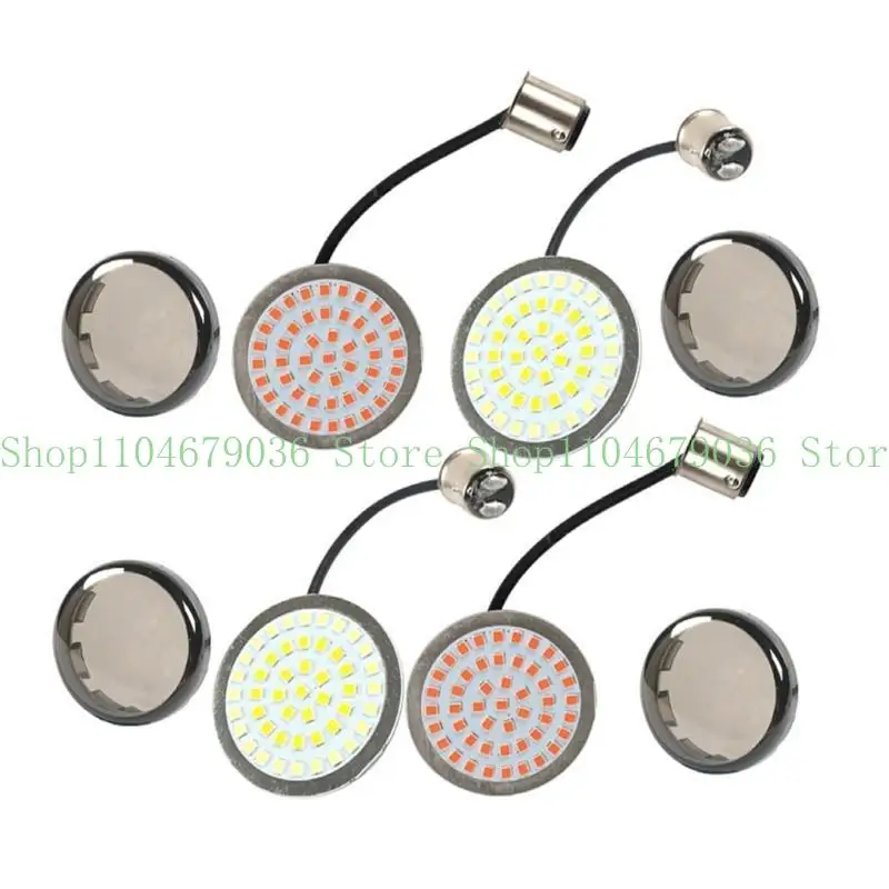 652F مصابيح LED للدراجات النارية مع عدسات واضحة: وضع تشغيل الموضع الخلفي إشارة ، ومؤشرات تشغيل وضوء الفرامل