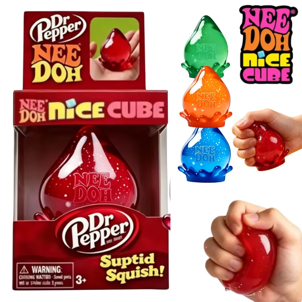 Super Popular Schylling Needoh Nice Cube Sensory Toy, Pinch and Pressure Reducing Cube, Squeezable Fidget Pressure Reducing Limi
