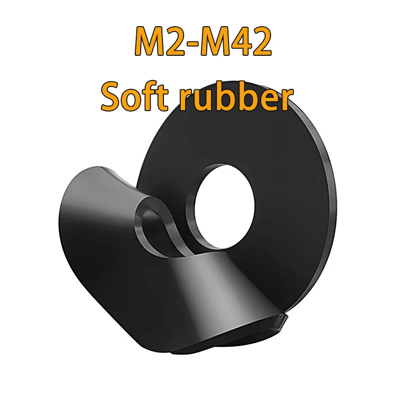 Black Soft Rubber Flat Washer Anti Oil Seal Washers M2M2.5M3M4 M5M6M7M8-M42 Insulation Flat Rubber Seals Hose Plumbing Gaskets