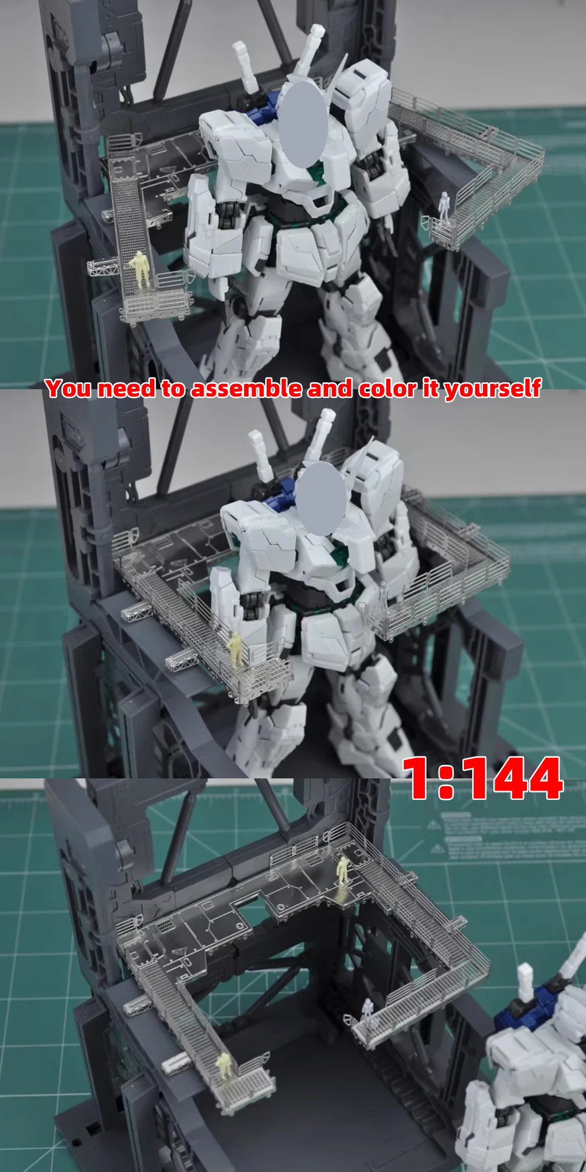 PE-Modellbausatz, Luftkanal, verbindbare Ausstellungsplatte, Hobby-Action-Basis, Hobby-Ausstellungsständer, Zubehör für Figuren HG RG BB 1/144 – Detail 6