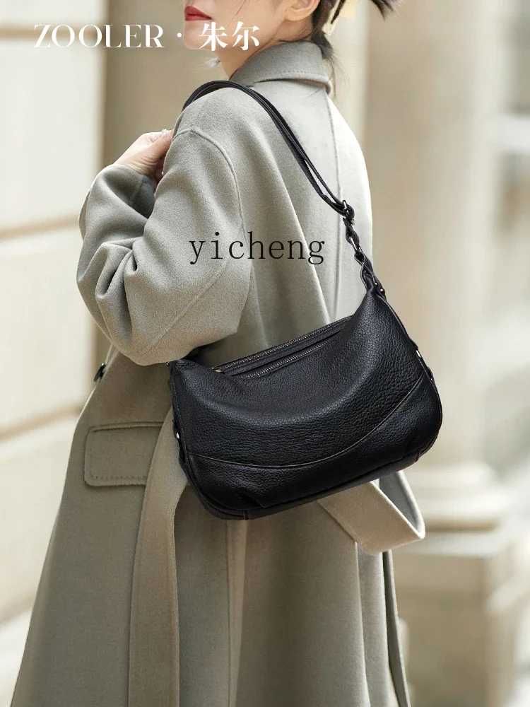 XL retro soft leather leather women's bag fashion bag women's middle-aged shoulder messenger bag