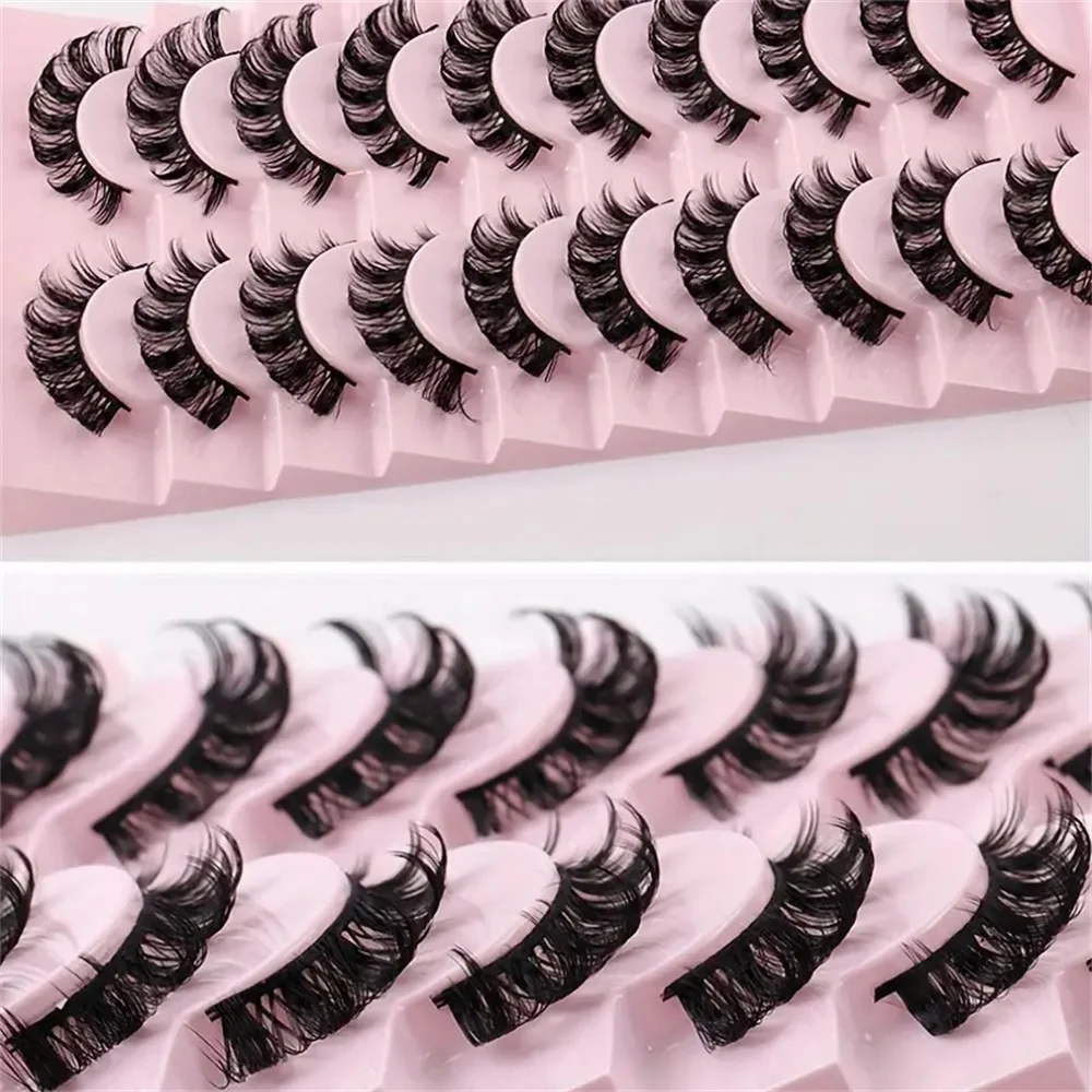 10 paires de faux cils moelleux – cils naturellement volumineux, en peluche et complets pour un maquillage parfait