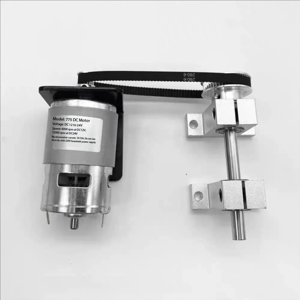 12V 775 DC Motor High Torque Forward Reverse Rotation with Bearing Seat Synchronous Wheel Gearbox Gear Reducer for Rotary Tool