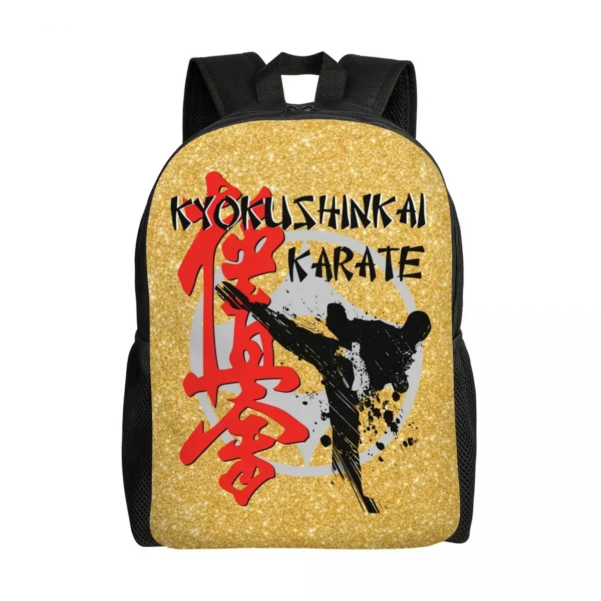 Zaini Karate Kyokushi per uomini e donne, studenti delle scuole universitarie, bookbag adatto per borse per arti marziali per laptop da 15 pollici