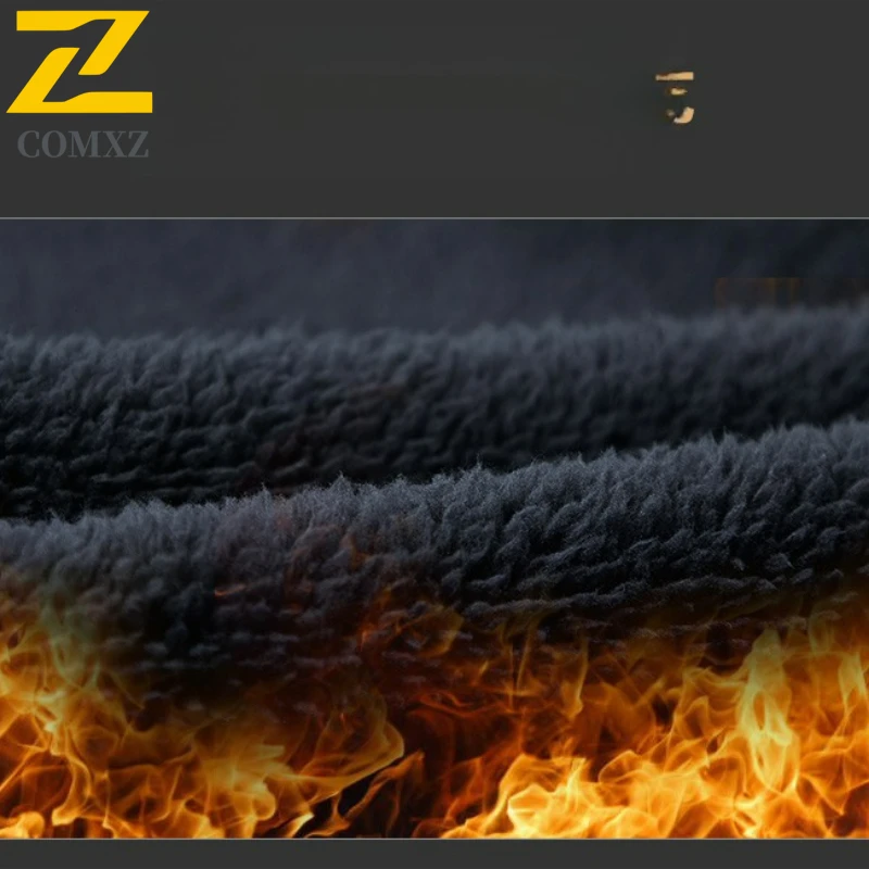 COMXZ Fleece Jacket Fashion Stand Collar Outdoor Sport Warm Coat High Quality Solid Color Slim Windproof Autumn Winter Garment
