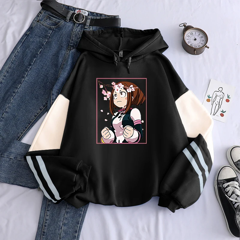 Anime My Hero Academia Ochako Uraraka Kawaii Cartoon Women Harajuku Aesthetic Boku no Hero Academia Manga HoodiesSweatshirts