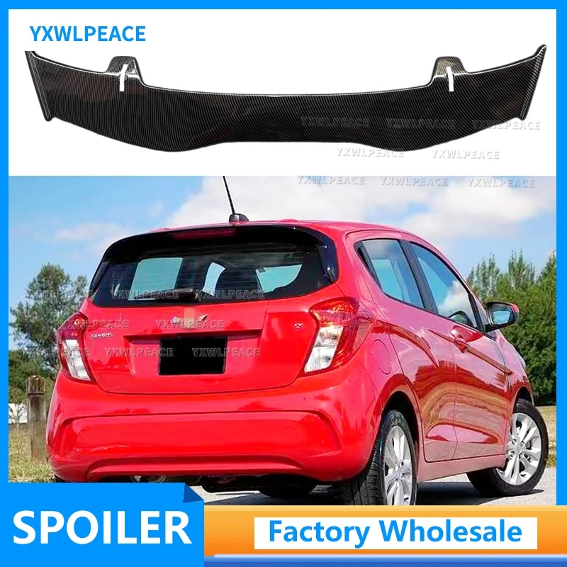 Alerón Hatchback para Chevrolet Spark, alerón Universal de plástico ABS de alta calidad, Color carbono, alas traseras para techo, accesorios para coche