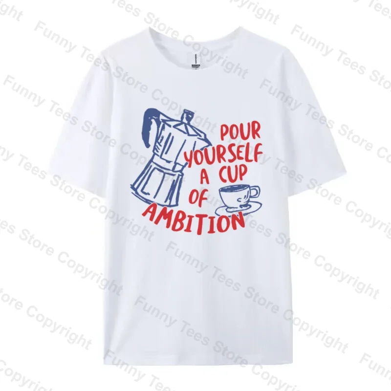 Women Vintage Country Music T-Shirt Coffee Lover T Shirt Moka Pot Graphic Tees Barista Shirt Unisex Trendy Loose Cotton Top Gift