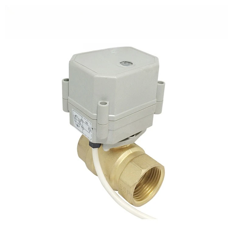 Miniature electric ball valve Stainless steel three-wire two-control mini adjustment type power-off reset fine small electric