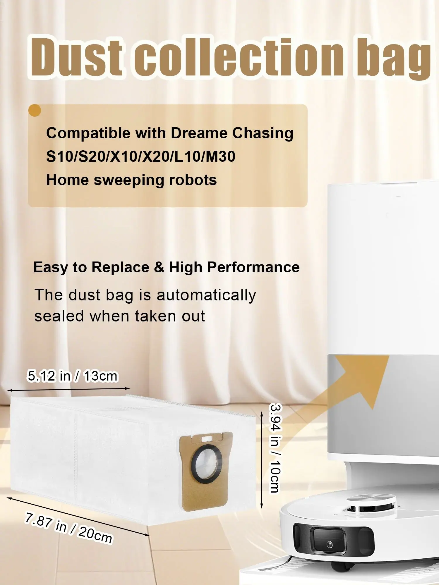 Sac à poussière pour aspirateur Robot Xiaomi X20 Plus X20 Max X20 Pro X10 + S10 + S20 + pour Dreame L10s Ultra L20 Ultra L30 Ultra, accessoires