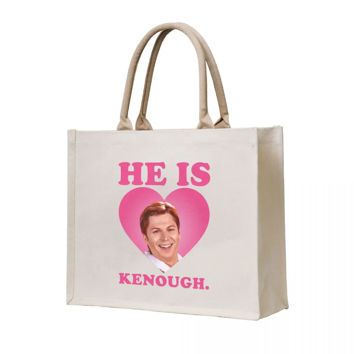 

Michael Cera Allan He is kenough Tote Bag tote bags men shopping trolley bag university shopper bag custom canvas
