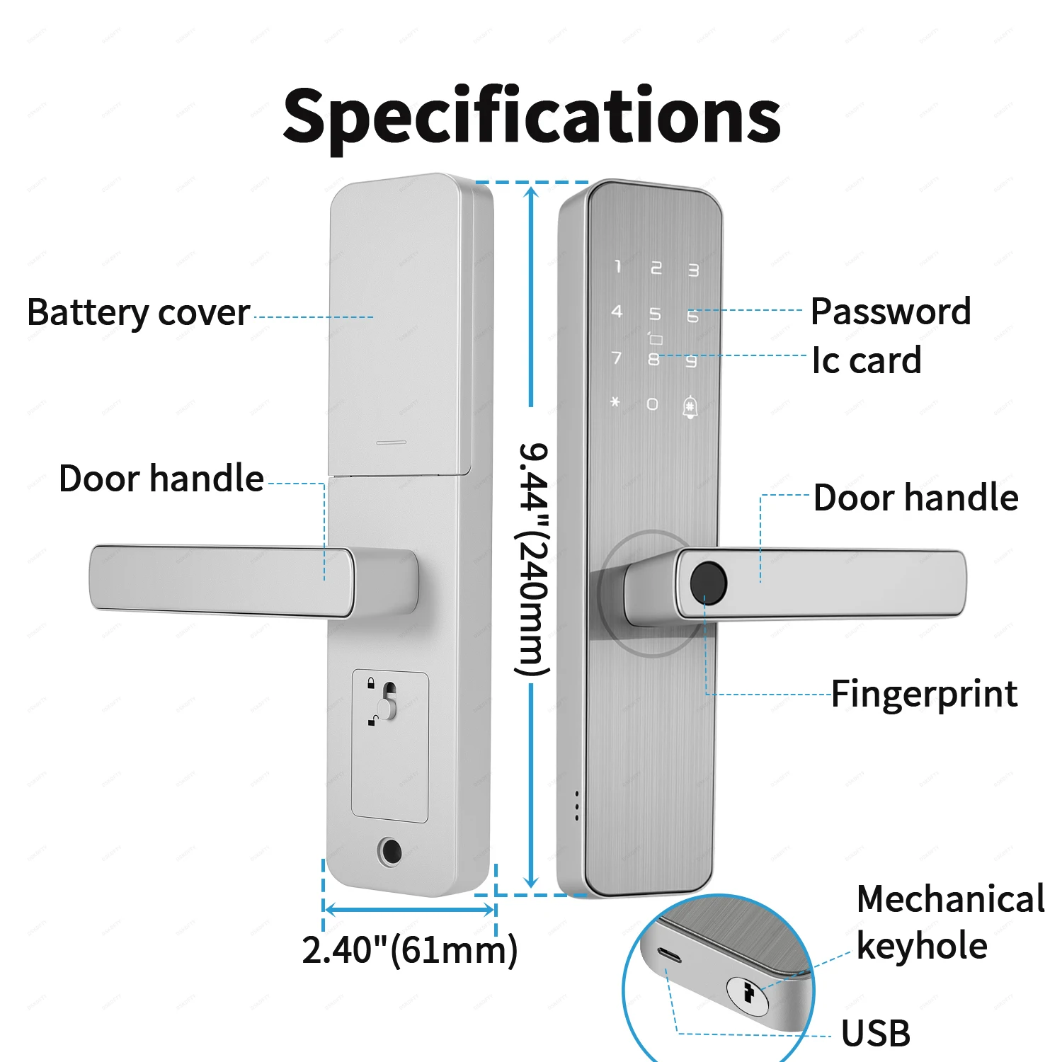 Tuya wifi Digital Electronic  lock 3D face Smart door lock Password Camera Electronic Lock video call For Home