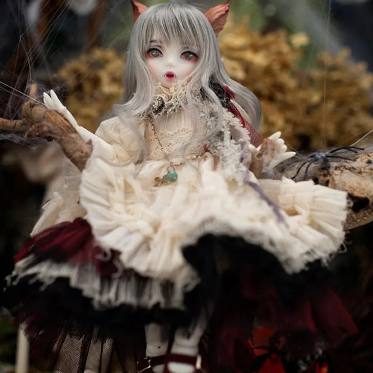 Neue 1/6 Punkt weibliche FL Hwayu Bjd SD Puppe Vampir Prinzessin komplettes Set Harz Gelenk Spot Make-up Elfenohren