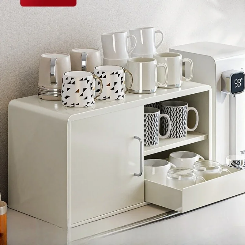 

Cup storage, shelf, side cabinet, coffee cup, household desktop water bar, storage cabinet