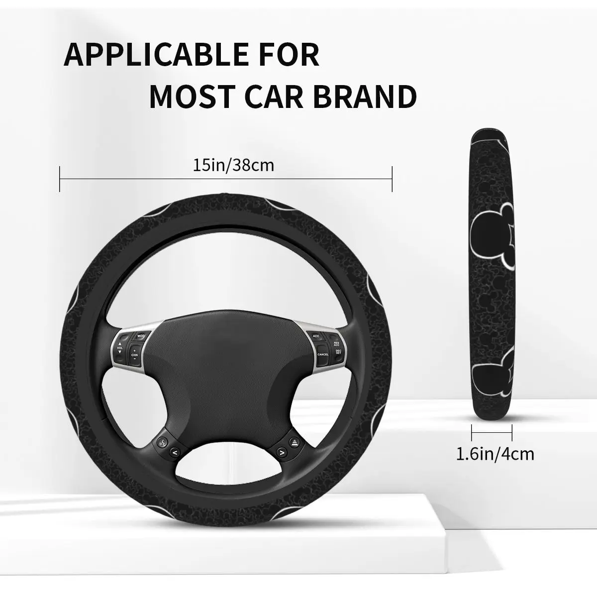 38cm Car Steering Wheel Covers  Mickey Mouse Soft Car-styling Fashion Steering-Wheel Accessories
