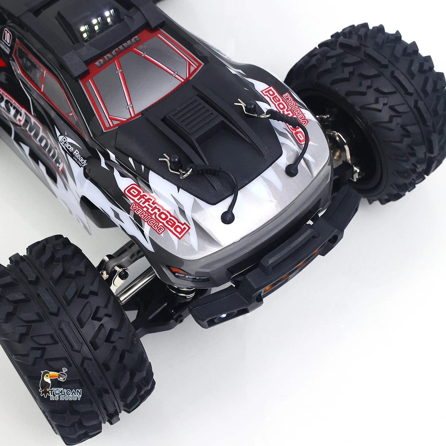 PVC-Gehäuse SCY 10101 1/10 4WD Ferngesteuertes Offroad-Auto RC Elektro-Großreifen-Truck mit Metall-Differential, Fahrbereit, LED-Licht – Detail 9