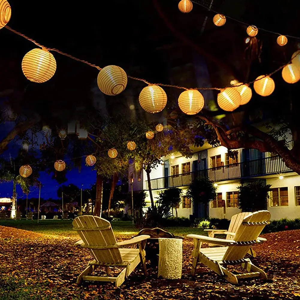 

3.5M 10LED Solar Lantern String Lights Waterproof Outdoor Garland Fairy Light Patio Garden Light For Christmas Wedding Part T3J1