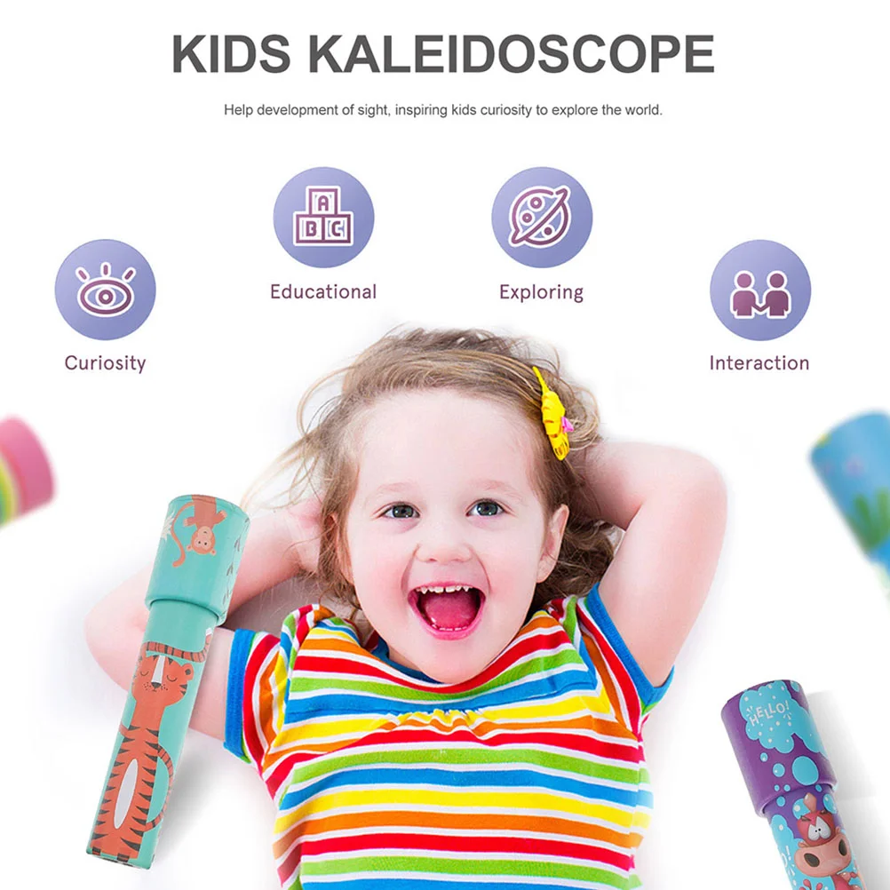 10 Pcs Puzzle Manual Kaleidoscope Child Toddler Kids Toys Portable Paper Kaleidoscopes 1500X300X300CM Decorative