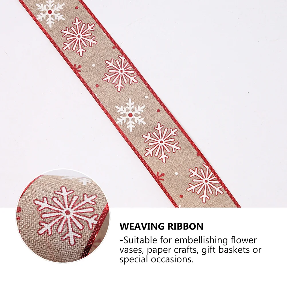 

NOLITOY 1 PC Imitation Linen Burlap Ribbon Satin Wired Fabric for Wedding Christmas Decor Wrapping Craft