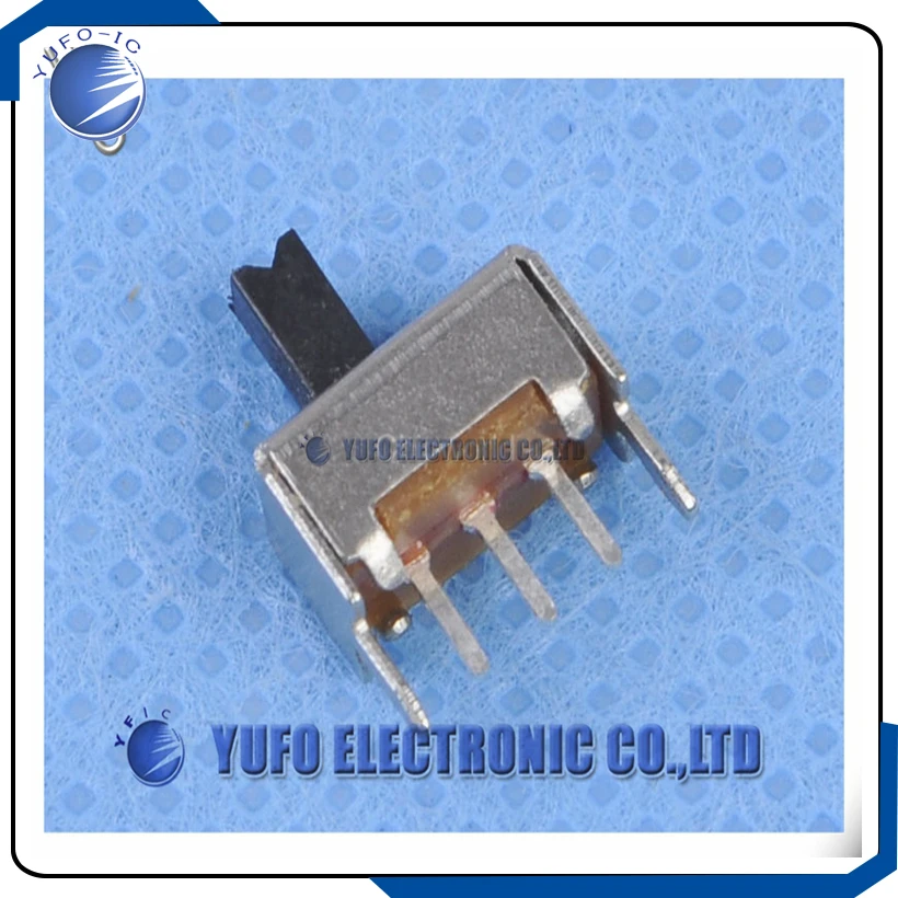 จัดส่งฟรี 1 ล็อต 20 ชิ้น สวิตช์สไลด์ขนาดเล็กแบบใหม่ SPDT ระยะห่าง 2.0 มม. 2 ตำแหน่ง 3 ขา