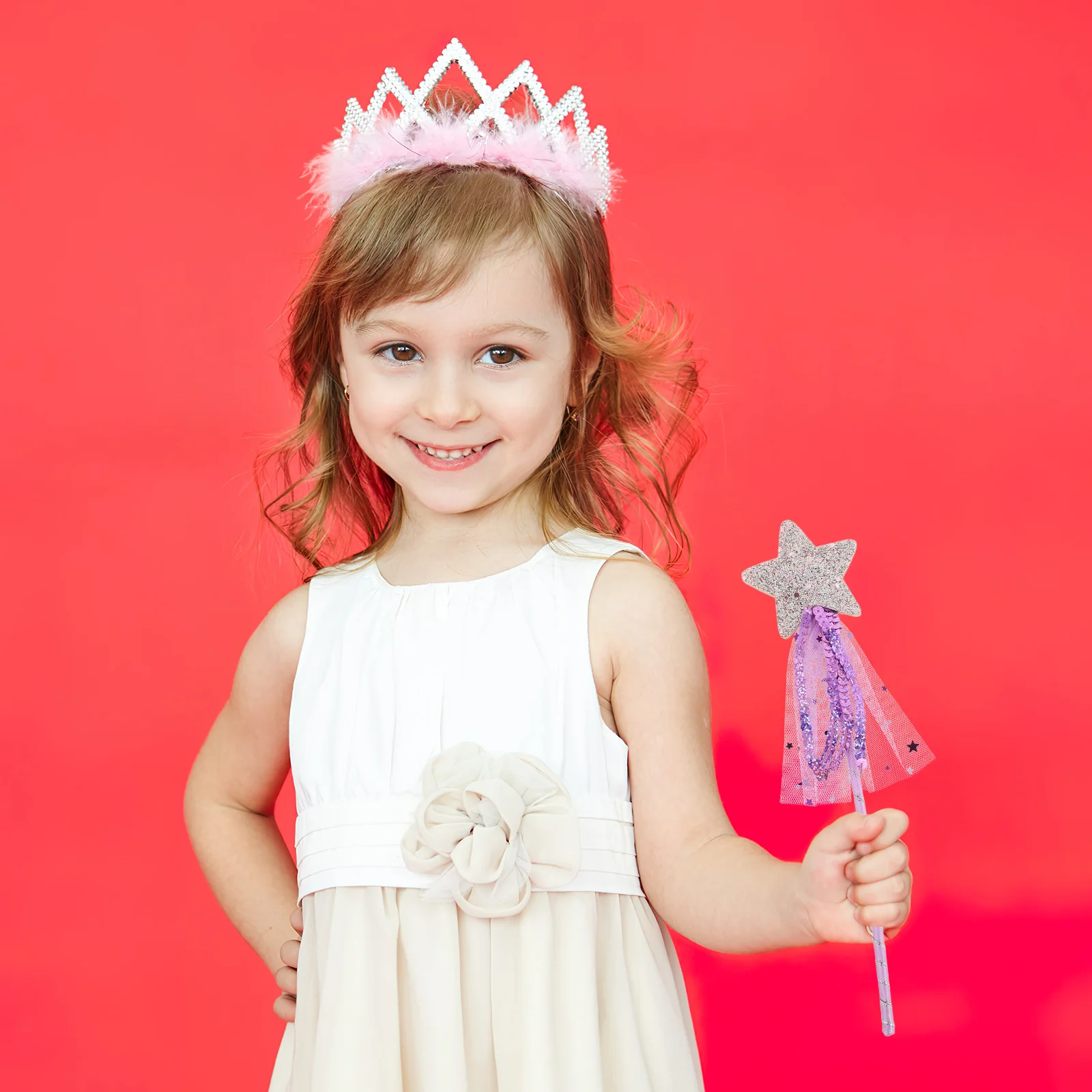 

3Pcs 's Halloween Fairy Wand Sequins Gauze Performance Props Party Decoration Festival Fairy Stick Birthday Cane