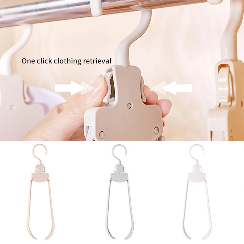 Portable Folding Clothes Hanger Quickly Collect Clothes Save Time Closet Organizer Clothing Rack Plastic Storage Hangers