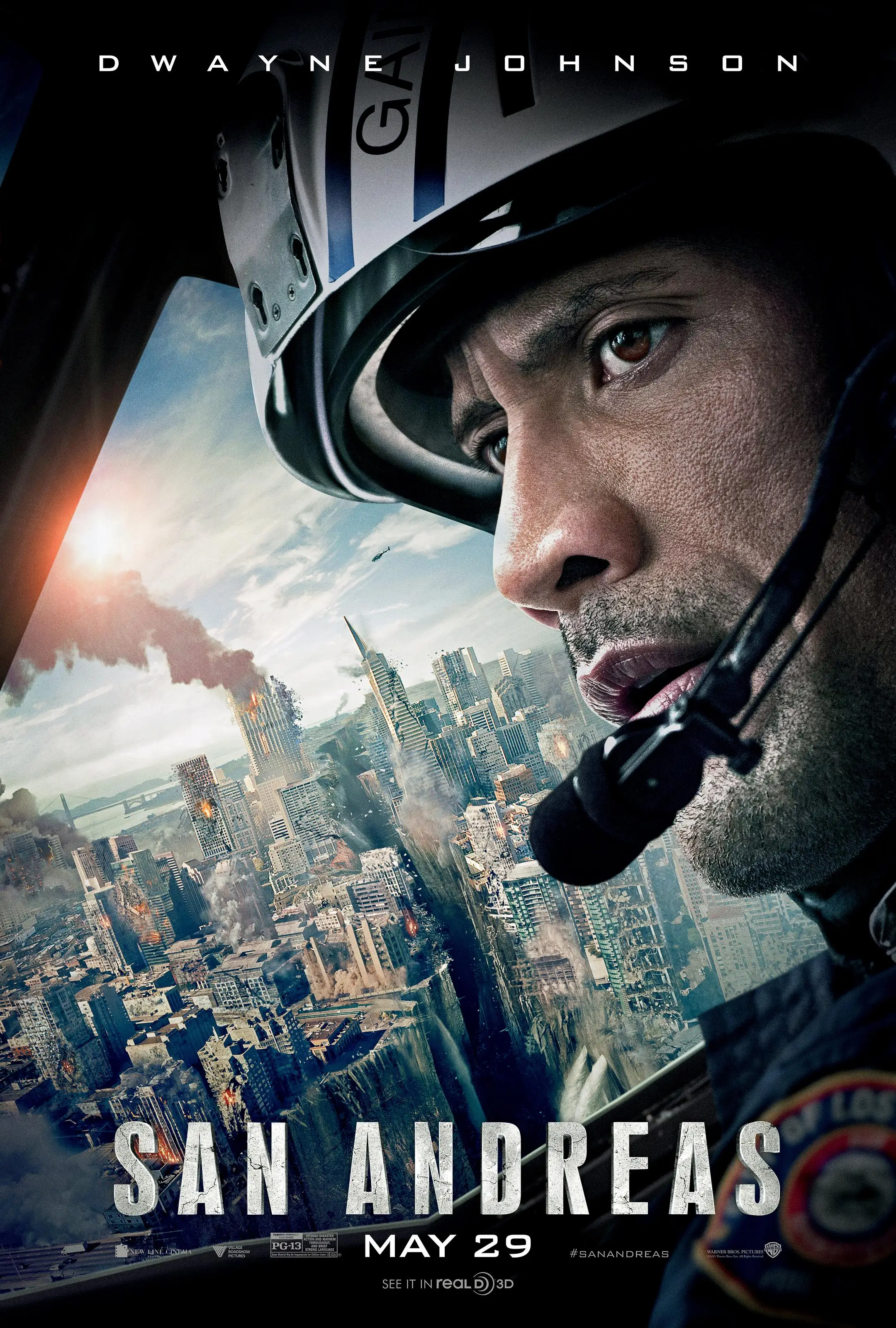 Dwayne Johnson Movie San Andreas (2015) Poster Wall Art Home Interior Decor