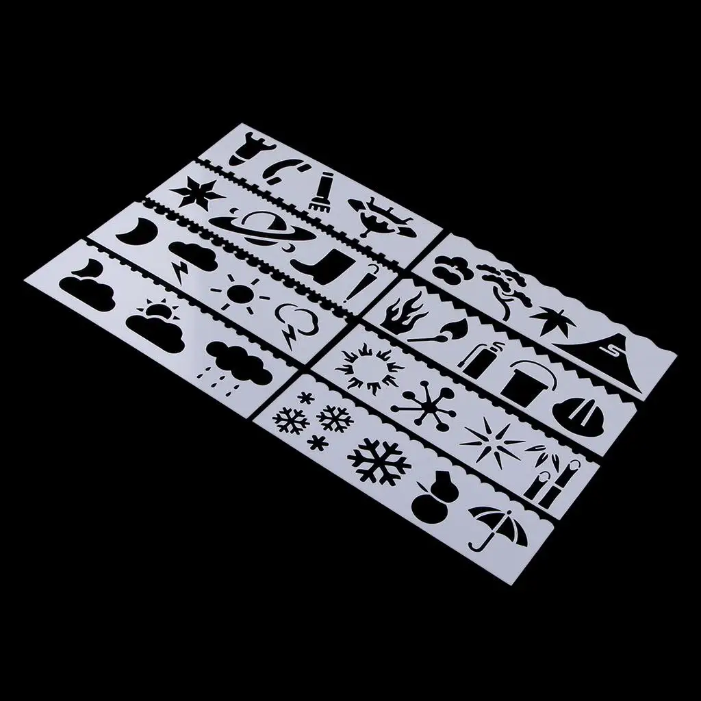 Kids Drawing Stencils, 8Pc Mixed Template Set