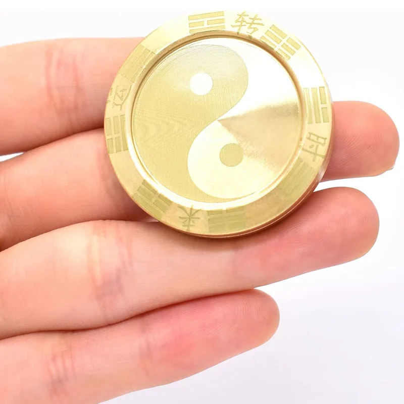 

Tai Chi Haptic Coin Magnetic Fidget Slider Clicker Brass Fidget Toys Adults Anxiety Sensory Autism Therapy Juguetes Ansiedad