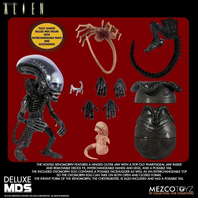 Brand New Genuine Mezco Toys Ant Designer Series Q Edition Alien: Romulus Luxury Edition 5-Inch Model That Can Be Made By Hand