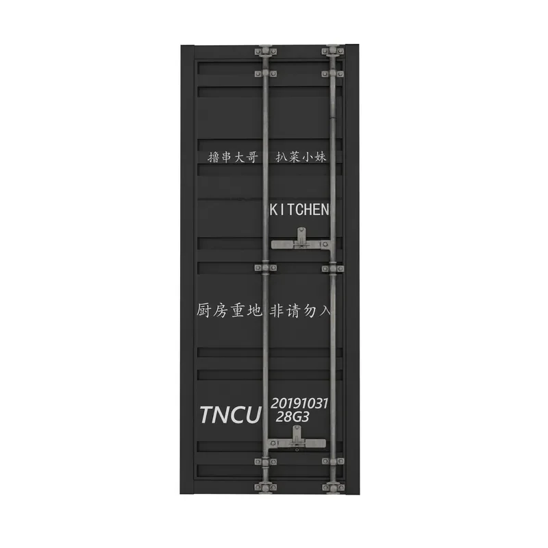 Industrial Wrought Iron Barn Door Retro Style for Bathroom Toilet KTV Bar Indoor Use Container Theme Decorative Door