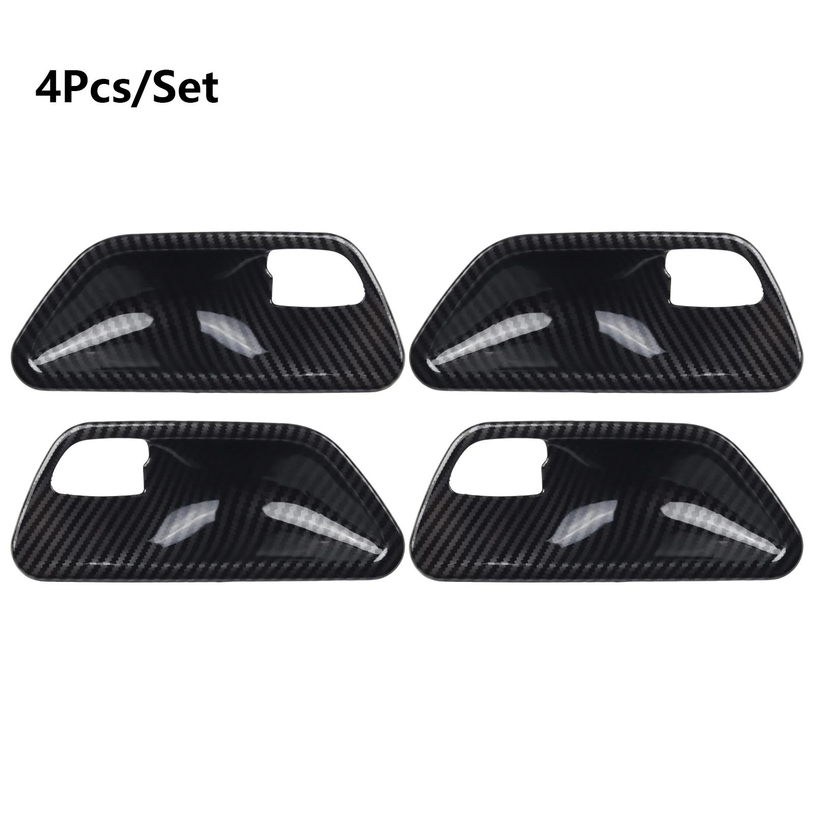 4Pcs Interior Door Handle Bowl Cover For BMW 3 Series F30 F31 13-18 GT F34 14-19 4 Series 4dr F36 Carbon Look Door Grip Cap