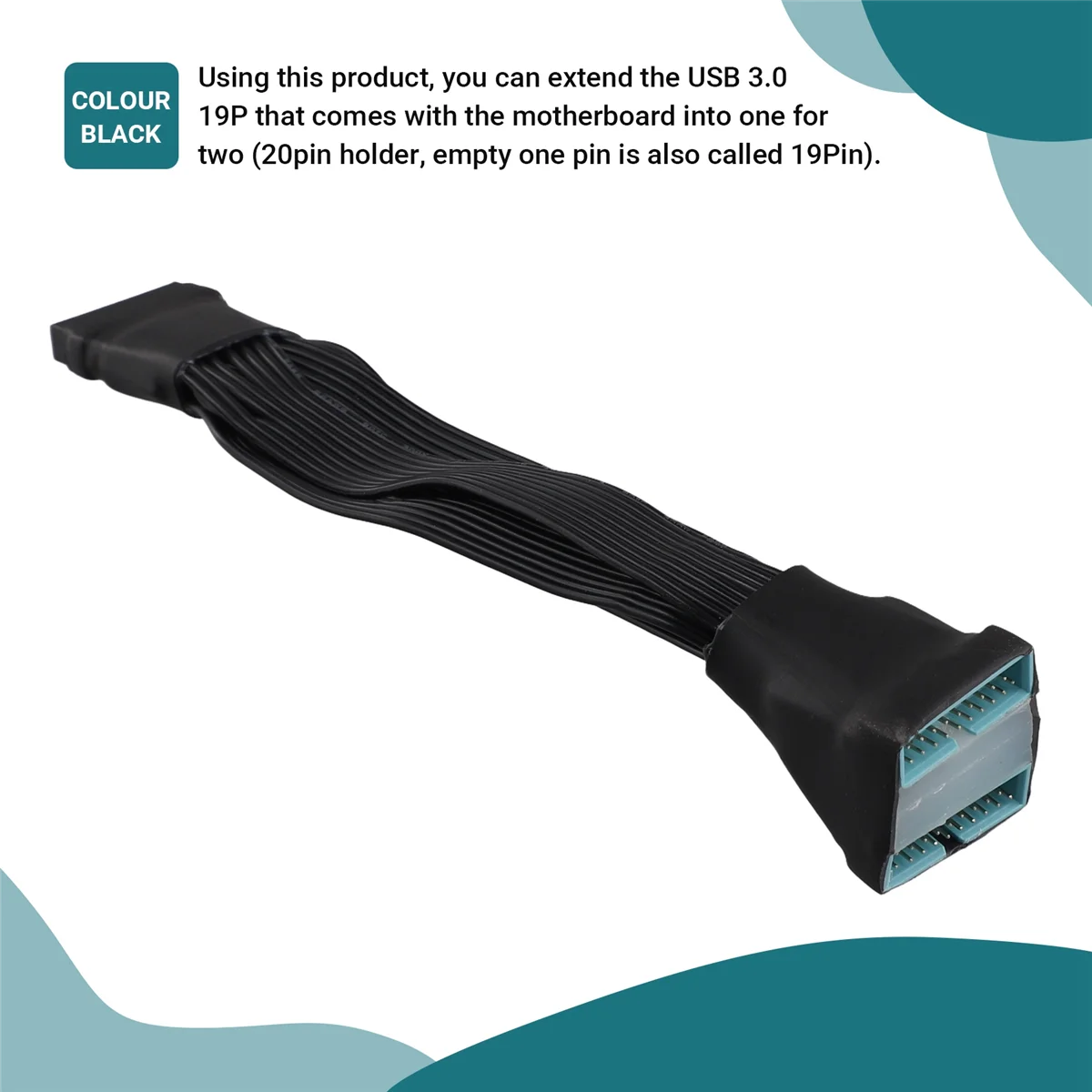 Scheda madre USB 3.0 Header Splitter cavo di prolunga USB 3.0 19pin 20pin 1 a 2 cavo adattatore intestazione di estensione interna