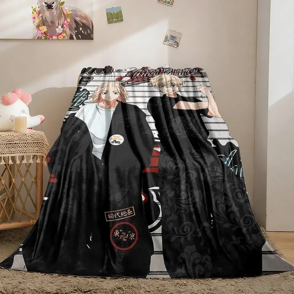 Anime T-Tokyo R-Revenger Throw Soft Flannel Throw Blanket, Lightweight Breathable Summer Nap Blanket For Home Decor