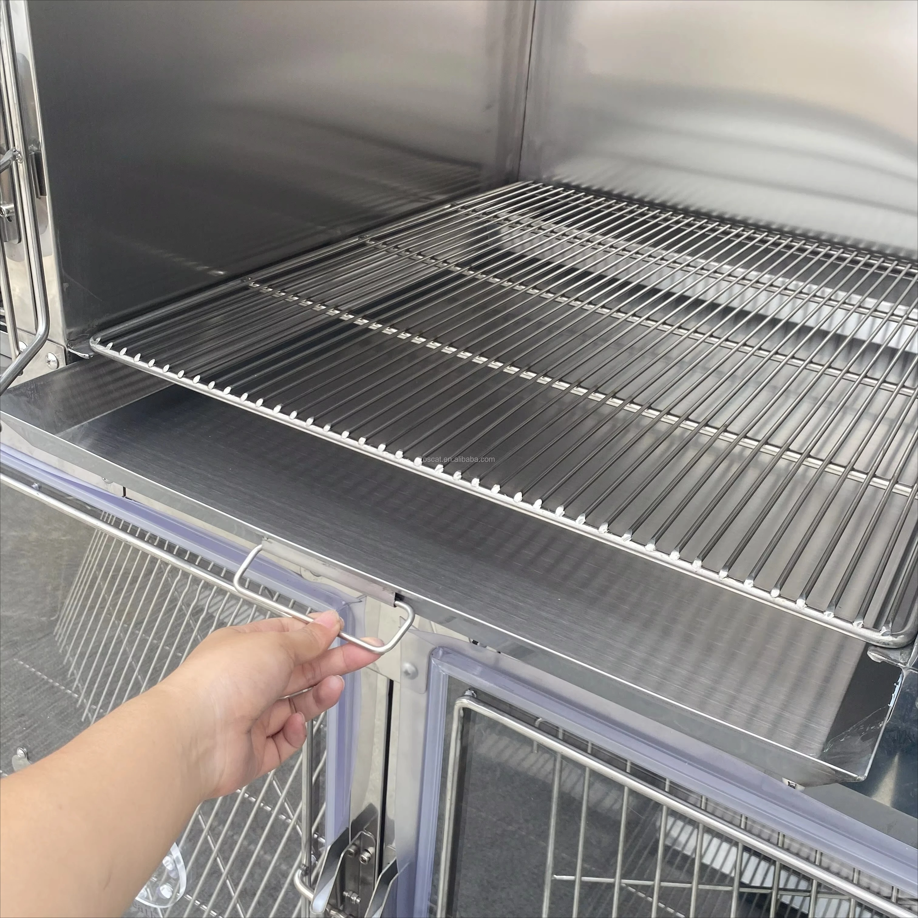 OSCAT Most Affordable Price Veterinary Instrument Durable Vet 5 Door Cage Veterinary Hospital Cage Sets