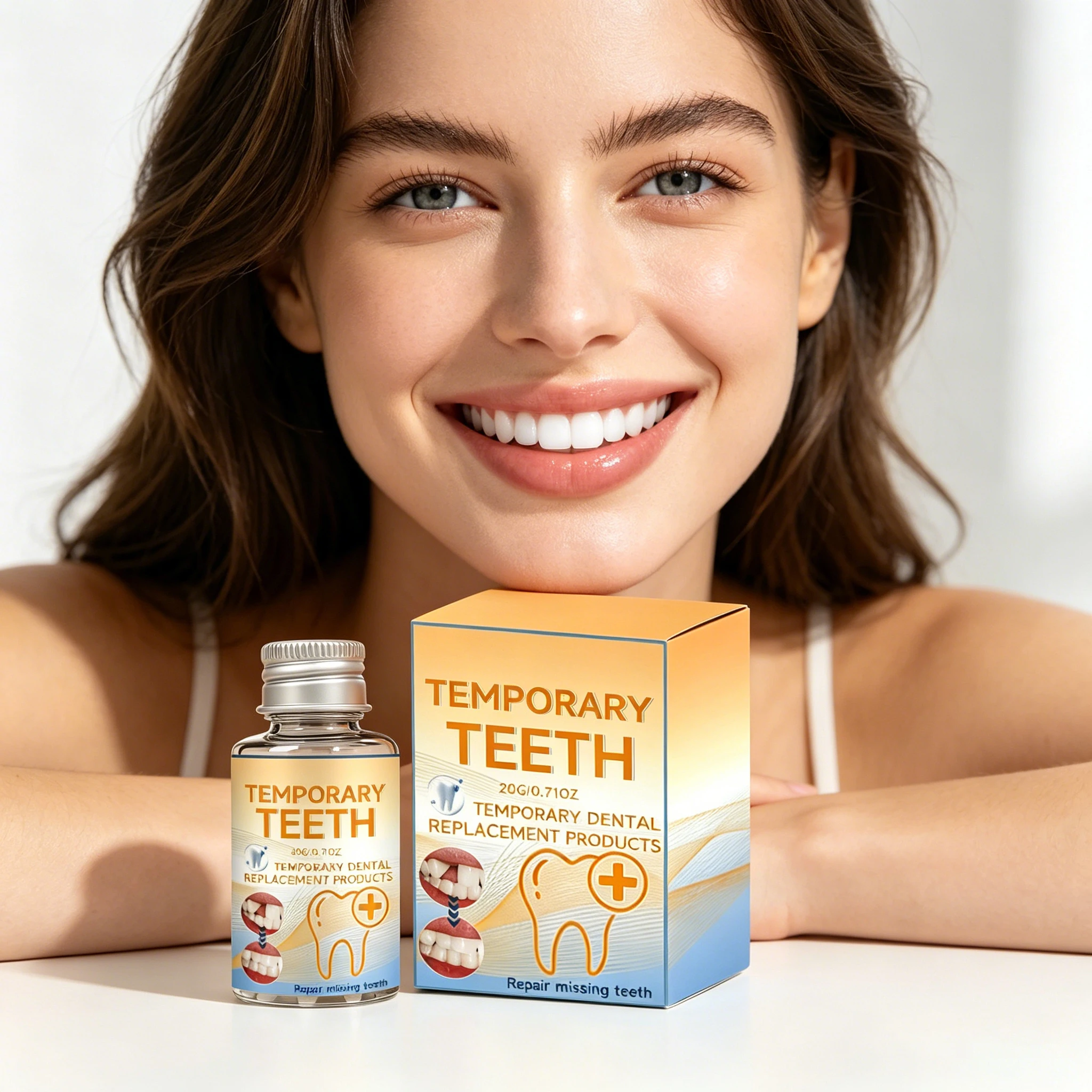 Temporary Teeth Repair Gel Moldable Teeth Gaps Fill False Teeth Natural Fit Not Easily Deformed DIY Resin False Teeth Solid Glue
