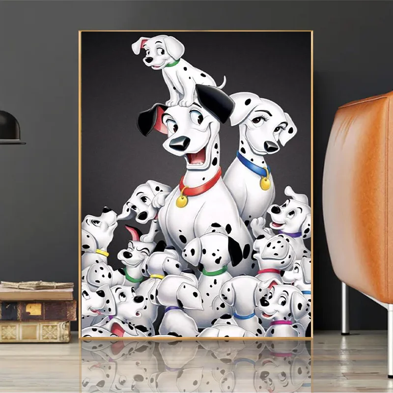 Dalmatians Animal Diamond Painting Disney Dog Full Round Diamond Embroidery Mosaic Cross Stitch Rhinestone Picture Home Decor