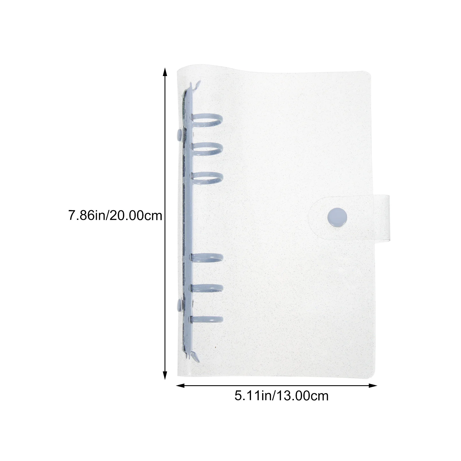 

Binder Cover A6 Clear Planner Refillable Notebook Shell Folder for School Office Document Organizer