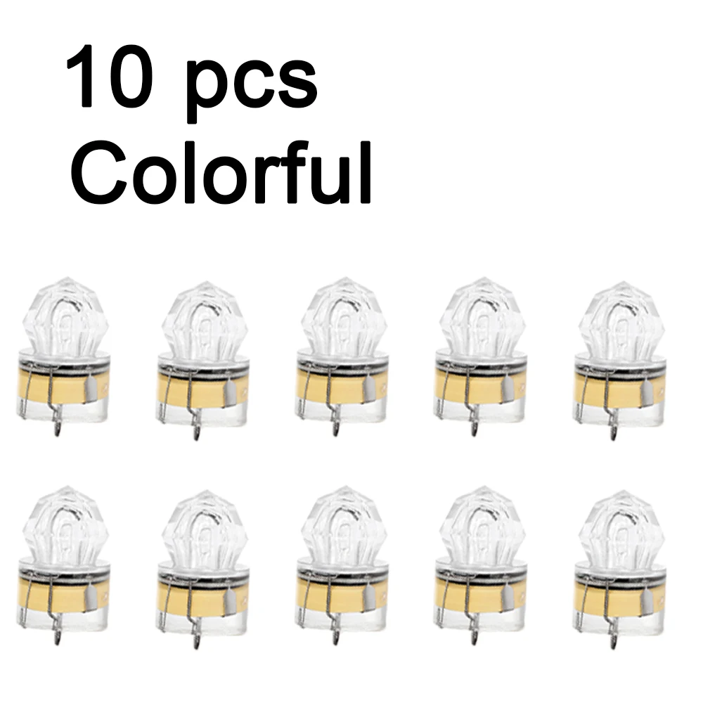 10 stücke LED Angeln Lampe Unterwasser Diamant Form Blitzlicht Zieht Tintenfisch Angeln Köder Tackle Angeln Werkzeuge – Detail 17