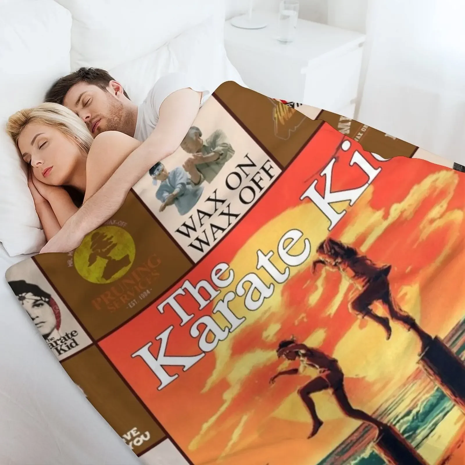 بطانية رمي الكاراتيه للأطفال للهالوين، لحاف أريكة شتوية، بطانيات فلانيل