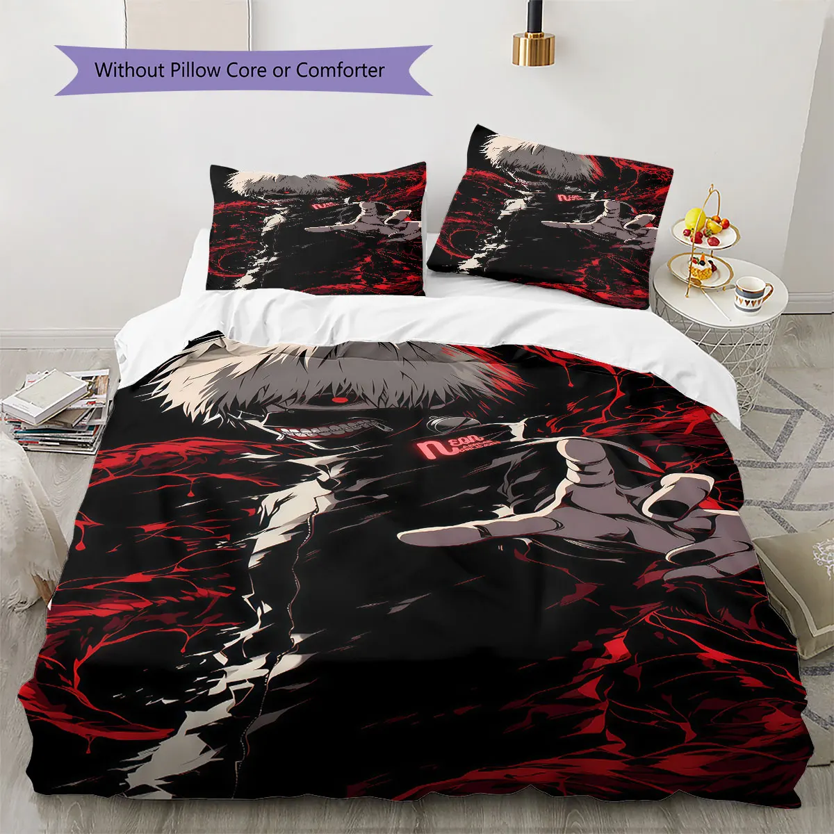 Tokyo Ghoul Comfor Duvet Cover Children's Bedding Set,Extra Large Size Holiday Gift Various Sizes Available -HE48