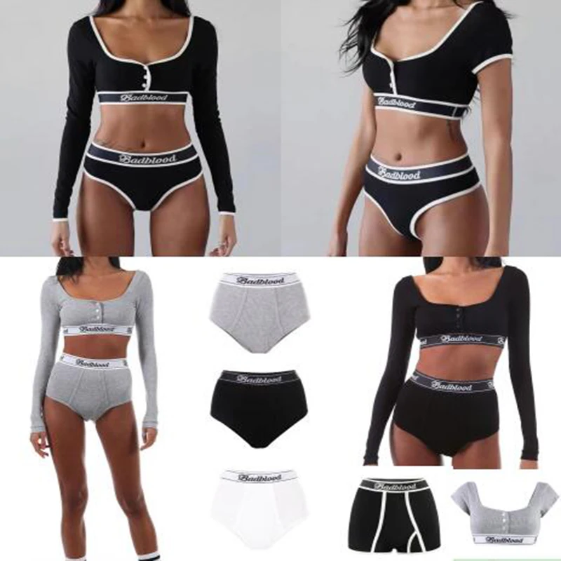 Fashion design Yoga short long sleeve T-shirt Female Spice tank top Female European casual sports dance bra