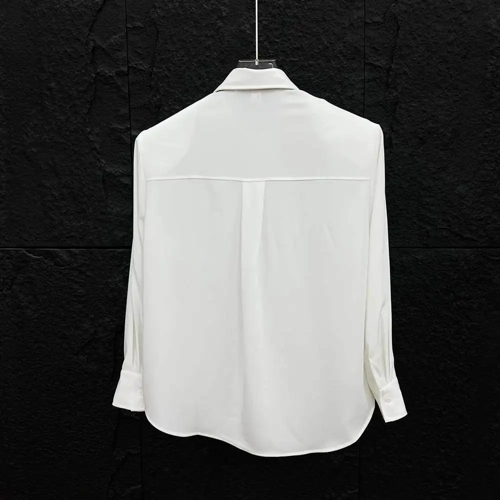 Spring New Men's Flower Appliques Shirt French Casual Fashion Elegant Luxurious Design Solid Color Male Evening Dress Shirts