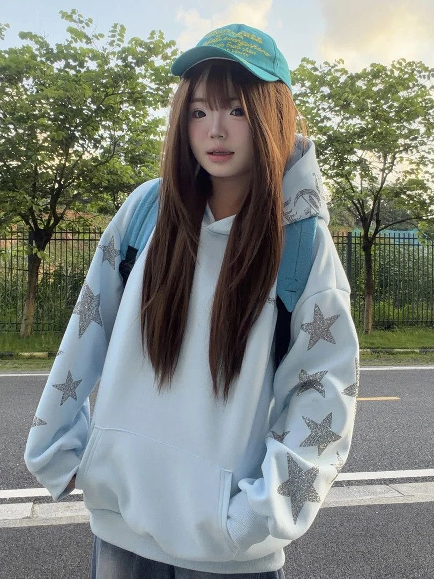 American Design Heavy Embellished Hoodie Women's Loose Slimming Top Fashionable Versatile Autumn New Style Diamond Decorated ...