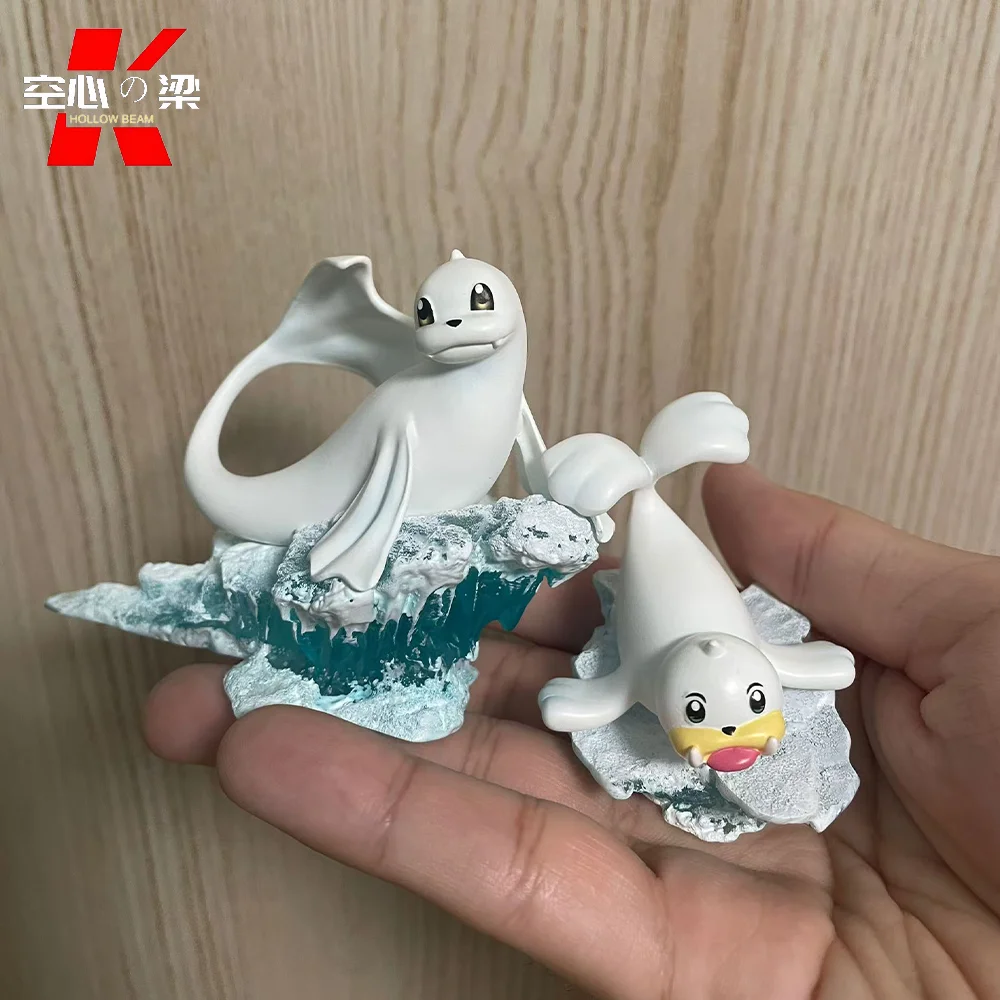 [1/20 Scale World] Seel & Dewgong Baby Sea Lion & White Sea Lion Toy Figure Decoration