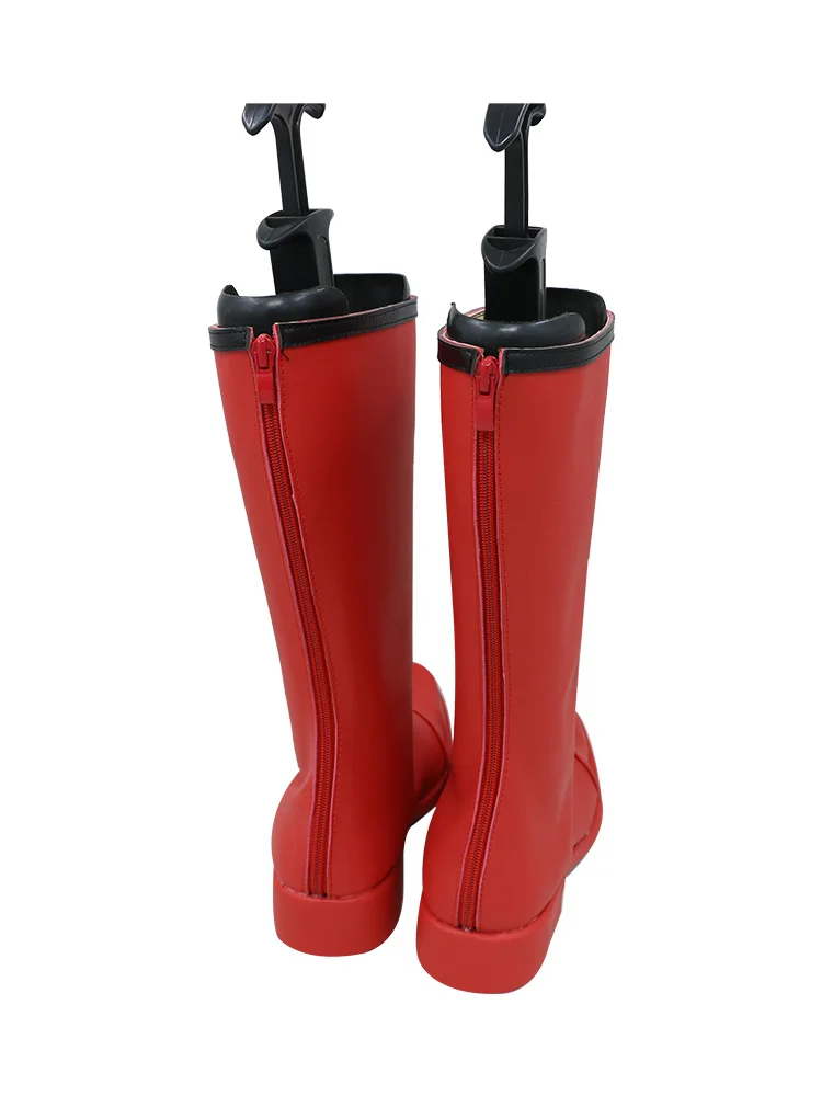 Mobile Suit Gundam Char Aznable Cosplay Schuhe Stiefel Anime Halloween Rot PU Leder Stiefel Requisiten