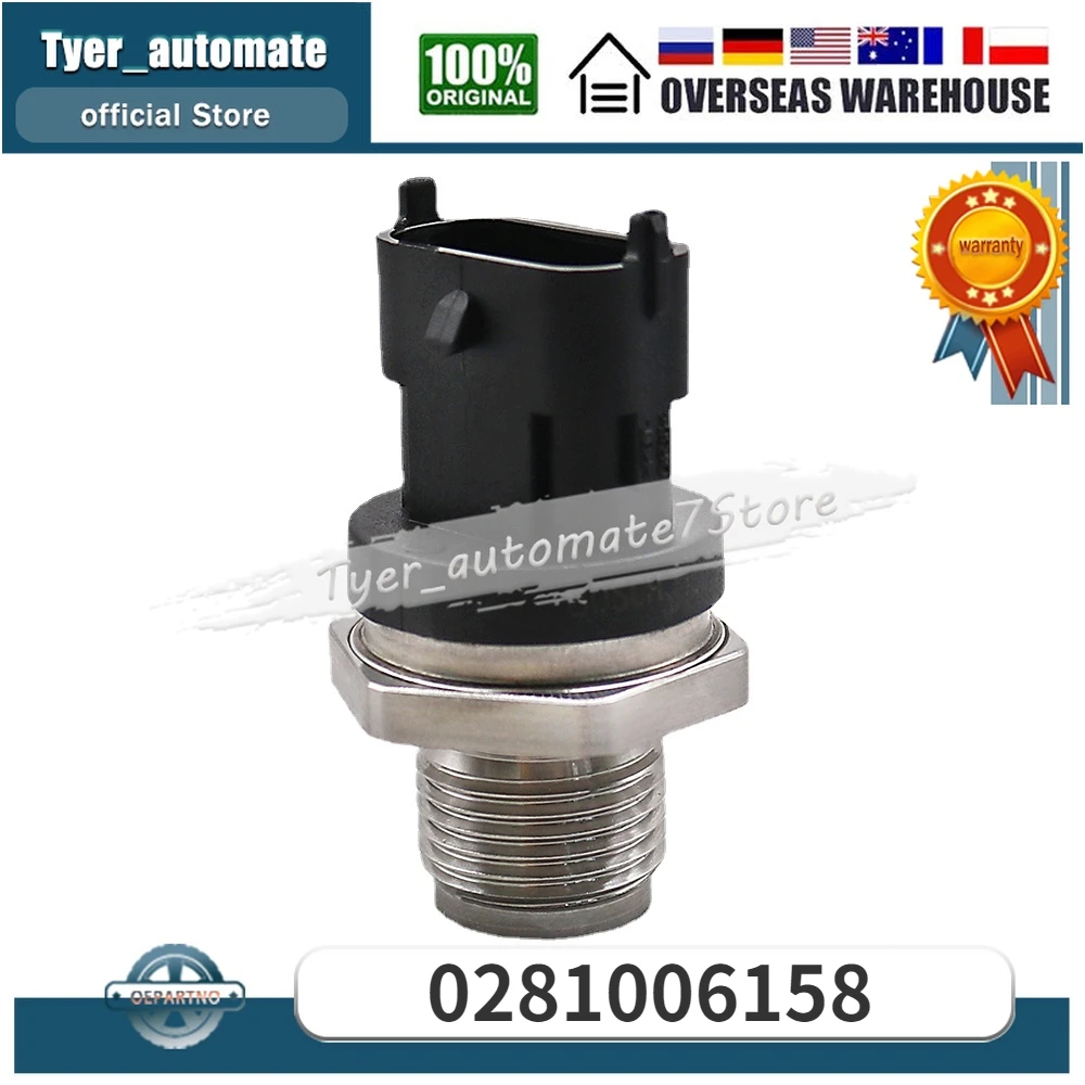 Fuel Rail High Pressure Sensor 0281006158 For ALFA ROMEO 147 FIAT 500 FIAT BRAVO FIAT CROMA FIAT DUCATO FIAT STILO LANCIA THESIS