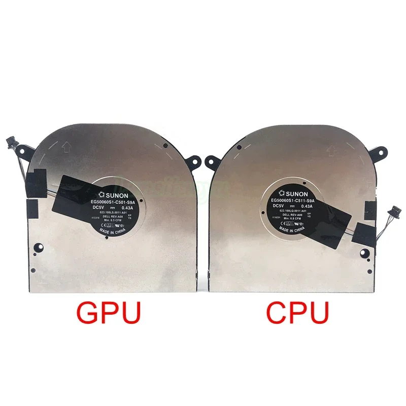 New Laptop CPU GPU Cooling Fan For DELL XPS 17 9700 9710 9720 Precision 5750 5760 Cooler Radiator 0MXF81 0P2FY9 DIS