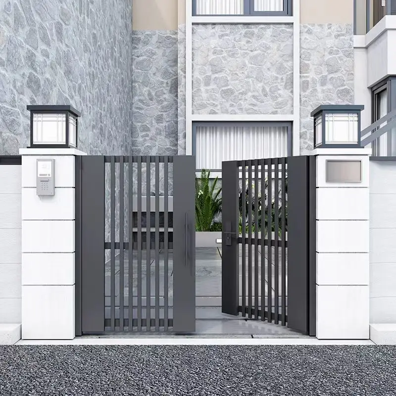 High Quality Exterior Entrance Cast Aluminium Front Main Revolving Door Modern Residential Glass Pivot Security Entry Doors